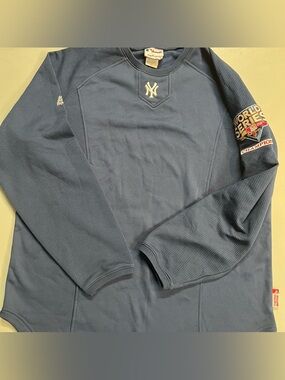 NY Yankees Majestic Thermal Base Crewneck 2009 World Series Mens L MLB